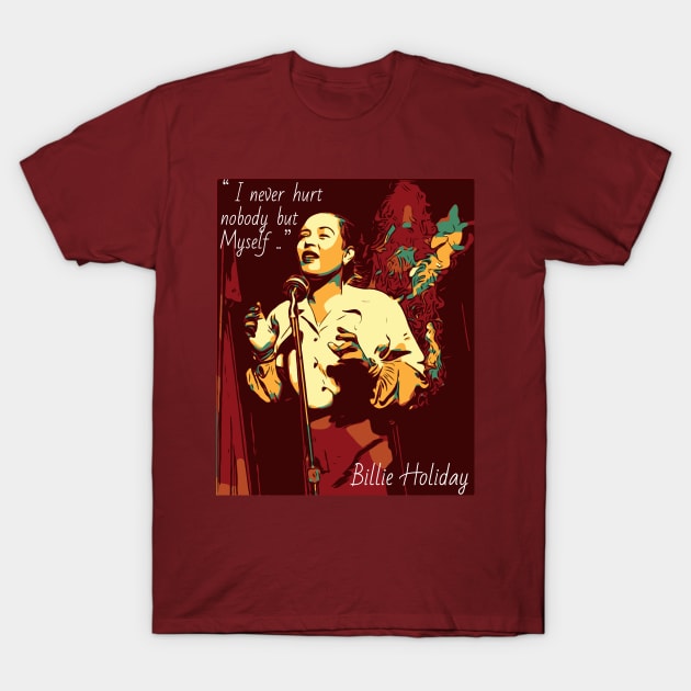 Billie Holiday. Hurt. T-Shirt by Corry Bros Mouthpieces - Jazz Stuff Shop